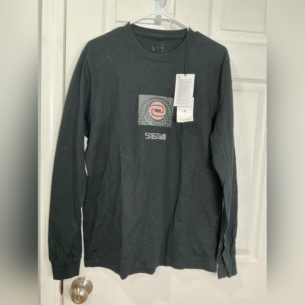 Cactus Jack Black Long Sleeve Graphic Tee